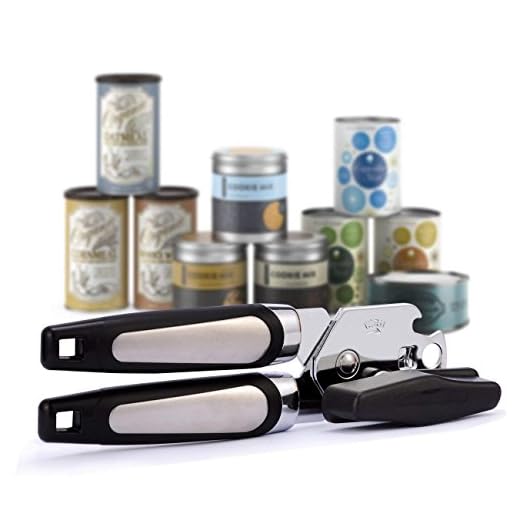 ELIRIVAWET Dosenöffner,3-In-1 Manuell Dosenöffner Sicherheits Edelstahl Büchsenöffner und Deckelöffner und Kapselheber in Eins