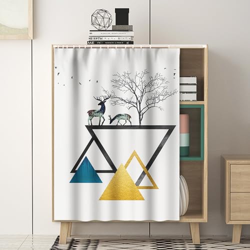 SchranktüR VorhäNge,SchranktüR Vorhang,BüCherregal Kurzer Vorhang,Staubdichte,Mit Gleitschienen,Schlicht Und Elegant,Leicht Zu Reinigen,FüR Regale,Wandpaneele,Kleine Fenster KüChe Wohnzimmer