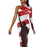 American Flag and Liberty Sexy Maxi Dress for Women Fashion Elegant Long Dresses for Party Evening XS