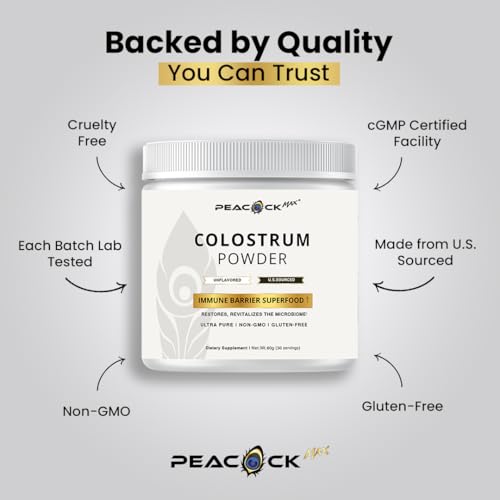 Image of Colostrum Powder - 60g (30 Servings), Unflavored Bovine Colostrum Supplement, Superfood for Hair, Skin & Gut Health, Gluten-Free, Non-GMO