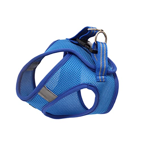 HOLIDYOYO Vest Type Cat Harness for Walking Breathable and Lightweight Pet Vest for Cats and Kittens Creative Design Blue Easy to and Comfortable Wear