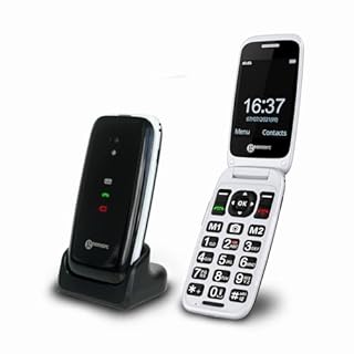 Geemarc CL8700-4G Téléphone Portable à clapet amplifié avec Grandes Touches, Fonction SOS et Boutons mémoire One-Touch Compatible Bluetooth et Aide auditive Débloqué Version Britannique