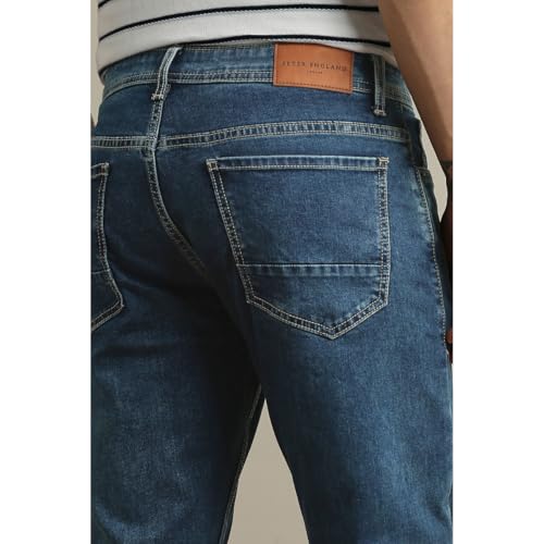 Image of Peter England Men's Regular Fit Denim Jeans for Daily Casual Wear