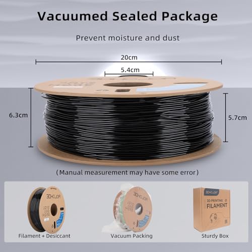 Image of 3DHojor TPU Filament 1.75mm TUP95A 3D Printer Filament Flexible Soft 3D Filament 1KG*2 Bundle fit Most FDM 3D Printers Dimensional Accuracy + /- 0.03 mm-Black+White