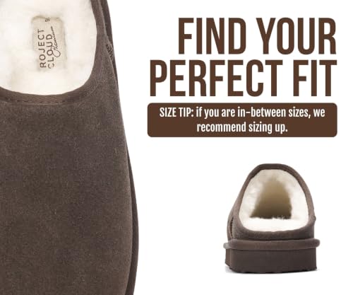 Image of Project Cloud Men's 100% Genuine Leather Shearling Memory Foam Slippers