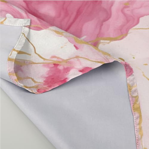 Servilletas de Tela con Diseño Floral Mármol Rosa Oro 20x20 set 6 miniatura 4