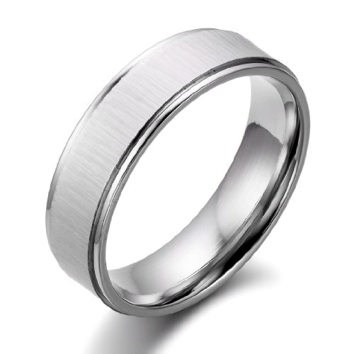 Imagen de JewelryWe Anillo de la joyería de acero inoxidable para la mujer del hombre Promesa