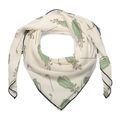 DGTXWIT Silk Scarfs Golf Bag Funny Ball Square Scarves 27