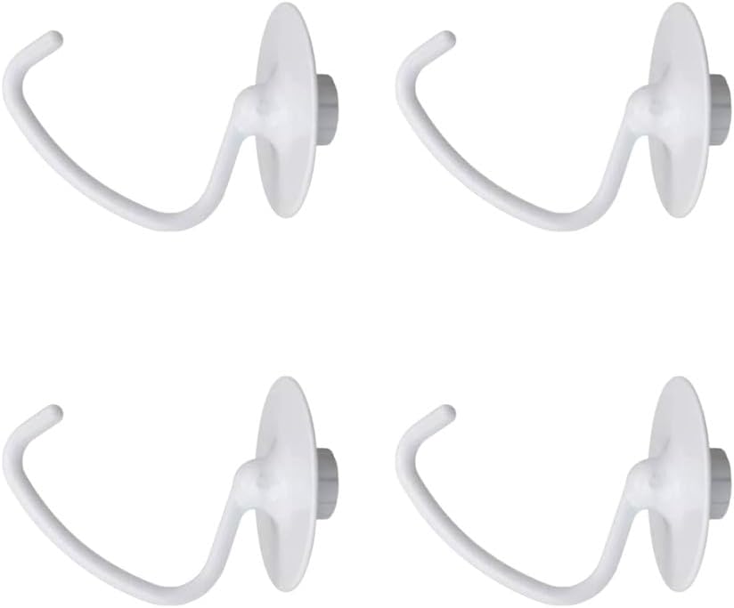 Replacement Part for Stand Mixer Coated 4.5 QT Dough Hook for,K45DH,SAW10674618 4-PACK Durable Repair Component for Home Equipment Appliance Repair Universal Long-Lasting Performance