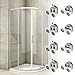 LYIYEYAN 25mm Shower Door Rollers Aluminium Alloy Easy to Install and Maintain Anti-collision Block for Safety and Protection 8 Count