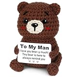 Glydein I Love You Gift for Him, Anniversary Romantic Gift for Men - to My Man Handmade Crochet for Boyfriend Husband Fiancé, Funny Birthday, Valentine's Day, for Him BF Hubby