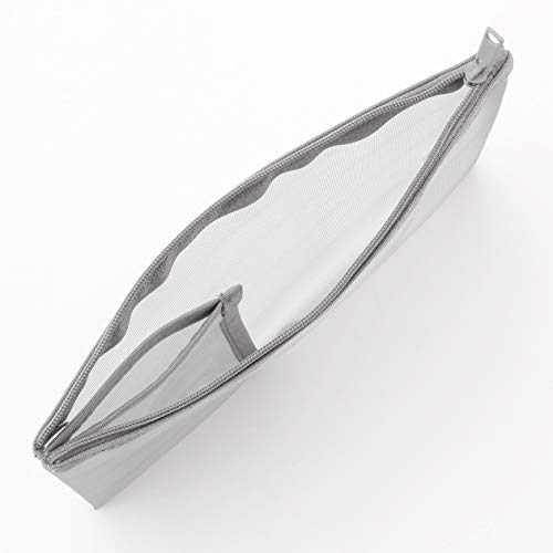 Image of MUJI NDC18A0S Nylon Mesh Case with Pockets Gray for B6 Size