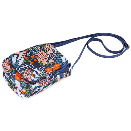 Image of SILKAREA Embroidered Cute Mini Crossbody Bag for Women Small Handbags Wristlet Wallet Bag Cell-phone Pouch Coin Purse