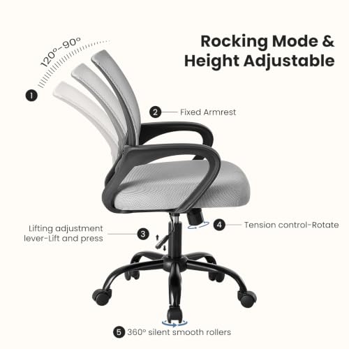 Image of DUMOS Ergonomic Office Chair, Mid-Back Executive Desk Chair 2 Pack