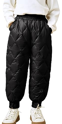 SEAUR - Toddler Winter Warm Snow Pants Kid Lightweight Puffer Down Trousers Little Boy Girl Windproof Thermal Pants Children