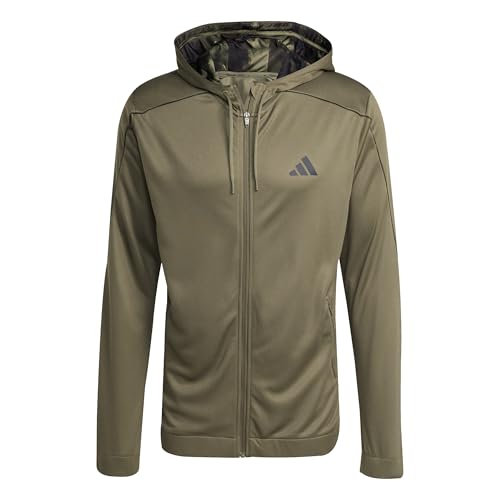 adidas Men's Train Essentials Camouflage Full-Zip Hoodie