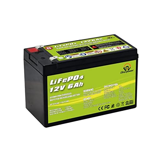 ISTARPOWER 12V 6Ah LiFePO4 Battery, 4000+ Deep Cycles with BMS Protection, Great for RV, Fish Finder, Outdoor Camping, Marine etc.