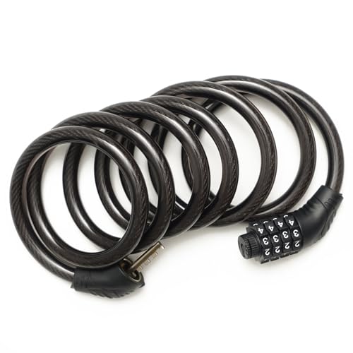 Combination Bike Lock Bicycle Locks High Security 4 Digit Motorbike Lock Heavy Duty Uncuttable Folding Bike Lock (1.8m x 10 mm)
