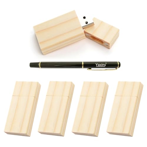 Yaxiny Paquete de 5 unidades de 8GB USB Flash Drive de madera de arce 3.0 USB Flash Drive Memory Stick almacenamiento de datos Pendrive Disco