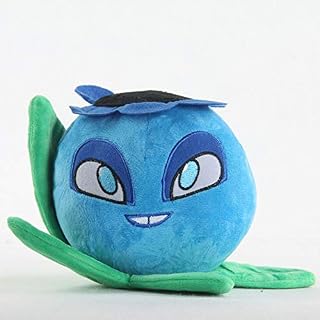 HHtoy Blueberry Shooter Plush Toy Anime Figures Pillow Plants Vs Zombies Cushion PVZ2