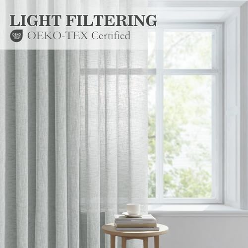Rideaux semi-transparent gris clair pour bloquer le vis-à-vis sans assombrir - 7