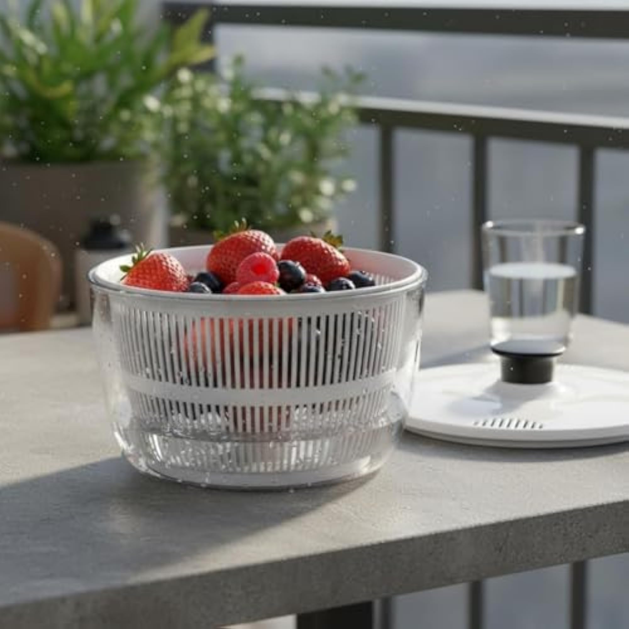 Quick Draining Manual Salad Dryer with Push Pump