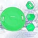 Slippery Racer Heavy-Duty Cold Resistant Downhill Pro Adults and Kids Plastic Outdoor Winter Saucer Disc Snow Sled with Handles (Green, 1 Pack)