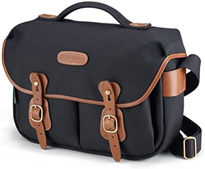 Billingham Hadley Pro Shoulder Bag (Black with Tan Leather Trim) (400044)