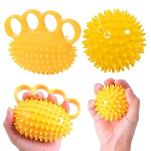 2 stuks vingerrekker en knijpballen voor ouderen, oefenbal voor de hand, ter verlichting van stress, ter verbetering van de flexibiliteit, ontlast vingers en pols