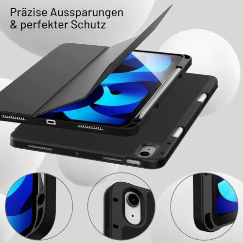 JETech Hülle für iPad Air 11" M4/M3/M2 & Air 5/4 10,9", Schwarz – Ansicht 8