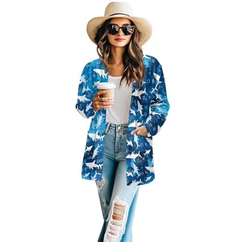 Image of Womens Open Fron Cardigan Sweaters Long Sleeve Tops Daily Coats