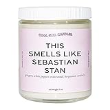 Cool Girl Candles | This Smells Like Sebastian Stan Scented Candle | All Natural Coconut Soy Wax | The Best Strong Scented Candles for Home Fragrance | Clean Burning | Funny Gifts | 8.5 fl oz