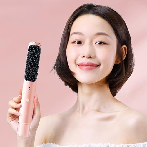 Plancha para el cabello multifuncional Decours: cepillo alisador y rizador, con batería integrada y placas cerámicas miniatura 2