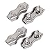 Aexit M5 Thread Chain & Rope Fittings 304 Stainless Steel Duplex 2-Post Wire Rope Clip Cable Clamps Wire Rope Clips 4 Pcs
