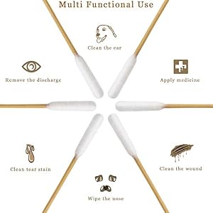 Dog Ear Cleaner, Ear Cleaner for Small Dog and Cat, Puppy Ear Cleaning Lengthen Cotton Swabs, Apply Medicine, Clean Wound, Bamboo Cotton Buds for Small Dog and Cat(50 Pieces) Dog Ear Cleaner, Ear Cleaner for Small Dog and Cat, Puppy Ear Cleaning Lengthen Cotton Swabs, Apply Medicine, Clean Wound, Bamboo Cotton Buds for Small Dog and Cat(50 Pieces)