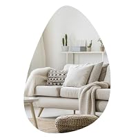 Boromal Asymmetrischer Spiegel 45x70cm Badspiegel Asymmetrischer Badezimmerspiegel Wandspiegel Dekorative Spiegel für Badezimmer, Wohnzimmer, Schlafzimmer, Gäste WC – Ansicht 6