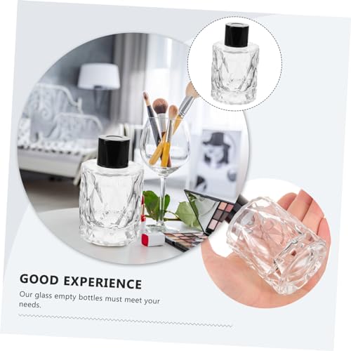 Botellas difusoras recargables de vidrio Luxshiny 4 piezas miniatura 4