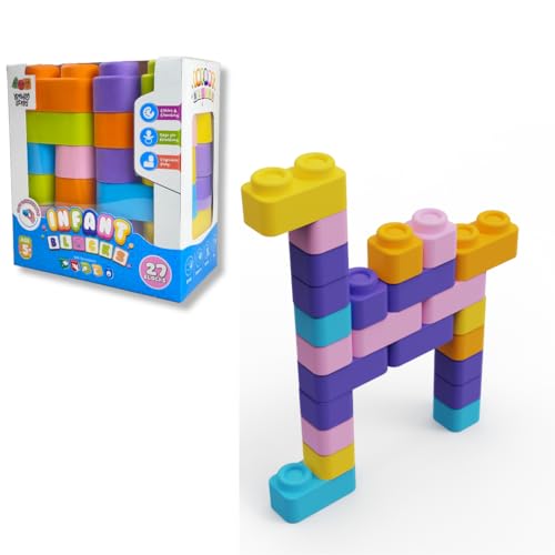 Image of Zephyr Learning Steps - Infant Blocks-3, Montesorri Toys for Babies, Early Development, Soft Building Blocks, Block Sets, Colors and Counting, Premium Blocks, Stack Toy, Toddler Block Toys