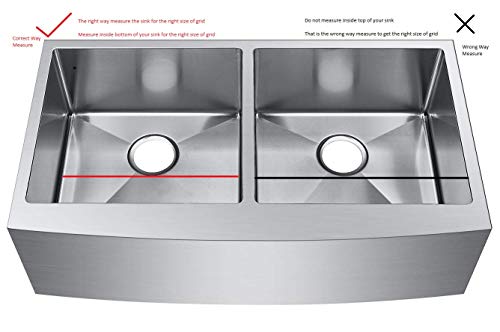 Starstar Kitchen Sink Bottom Grid, Stainless Steel, 25" x 15"