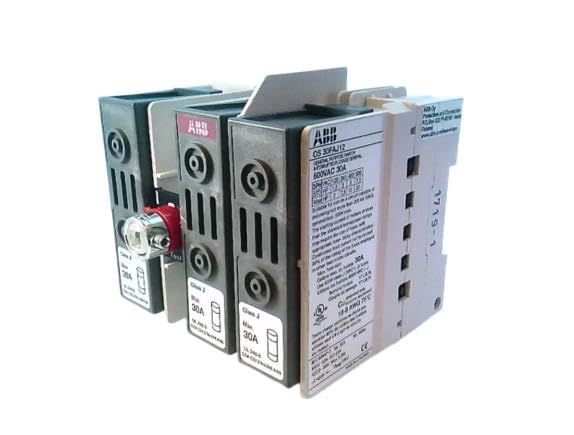 OS30FAJ12 120/600-VAC, FUSIBLE Disconnect Switch, Disconnect Primary Type/Switch Type, 50/60-HZ, J Fuse Type, 3-Pole, UL98 Rating, Terminal Type - LUGS, OS30-200 / Powerline Series,
