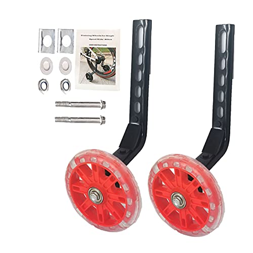 Mehome Bicycle Training Wheels Bike Heavy Duty Rear With Stabilizers For Kids Bikes Of 12 14 16 18 20 Inch (Red) #TOP8