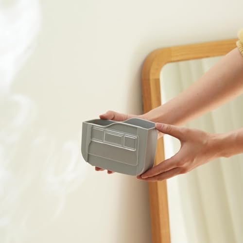 SUNFICON 2 Selbstklebende Fernbedienungshalter, Universal-Halterung für Media-Player, Controller, Wandmontage, Fernbedienung, Organizer, Box, Grau