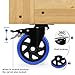 Caster Wheels, Heavy Duty 6 Inch Casters Set of 4, Locking Swivel Casters Wheels for Cart, Furniture and Workbench, Blue