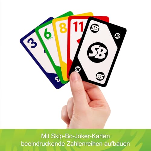 Mattel Games Skip-BO Kartenspiel für Kinder, Erwachsene, Familienabende, Karten für Farbenblinde geeignet, für 2 bis 6 Spieler ab 7 Jahren… – Ansicht 3