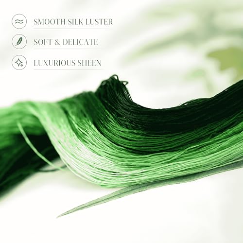 Image of Mulberry Silk Floss Embroidery Thread Floss-Cross Stitch Threads China Silk Woven Jewelry Threads DIY Sewing Kits (103)