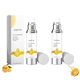 Vitamin C Serum Gesicht,Hochdosiertes Anti-Aging Gesichtsserum mit Hyaluronsäure&Vitamin C-Reduziert Falten & Feine Linien,Tiefe Feuchtigkeit-Vegan & Naturkosmetik für Straffere Haut (2pc, 100ml)