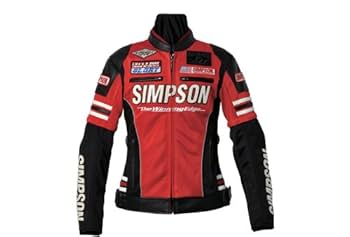 SIMPSON バイクジャケット M 赤/黒 SIMPSON（バイク） セール品 シンプソンジャケット 秋冬モデル