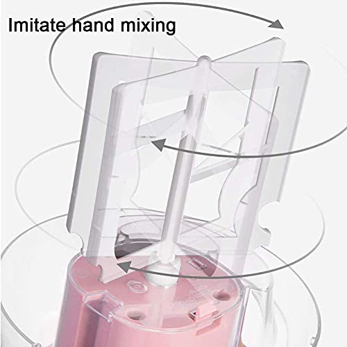 YYAI-HHJU Eismaschine, Fruchtsorbetmaschine Mini Softeismaschine Manuelle Bedienung Tragbar 3-Teiliges Set/Weiß Und Rosa… – Bild 5