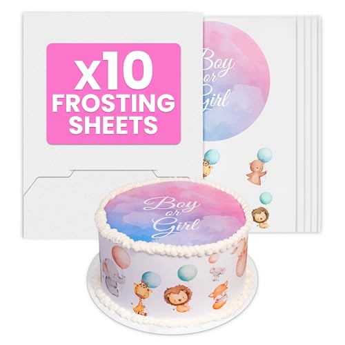 paper2eat Frosting Sheets XL 11.75"x16.50" 10ct White Edible Icing - Kosher