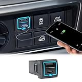 USB充電ポート ランドクルーザー プラド150系 LC150 J150 TRJ150 GDJ150 2018〜2023年対応 QC3.0急速充電器 LEDアンビエントライト付き 超高速充電 インテリアアップグレードドレスアップパーツ 前期 中期 後期モデル対応 (プラド LC150（2018-2023）) [並行輸入品]